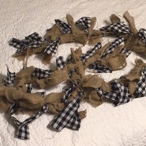 Buffalo plaid and burlap garland